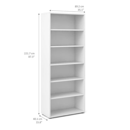 Prima Bookcase 5 Shelves in White