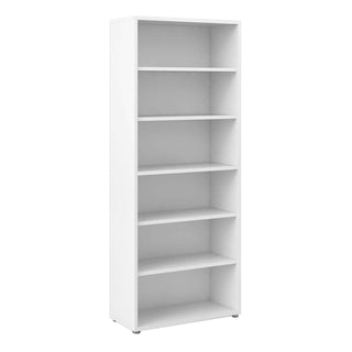 Prima Bookcase 5 Shelves in White - Msofas LTD