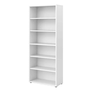 Prima Bookcase 5 Shelves in White - Msofas LTD