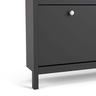 Madrid Shoe Cabinet in Matt Black - Msofas LTD