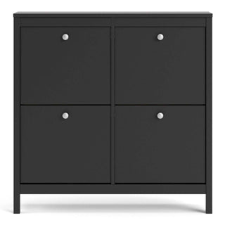 Madrid Shoe Cabinet in Matt Black - Msofas LTD