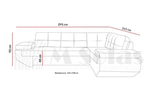 Zonda II Corner Sofa Bed - Msofas LTD