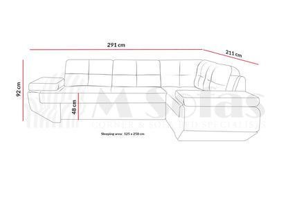 Zonda II Corner Sofa Bed