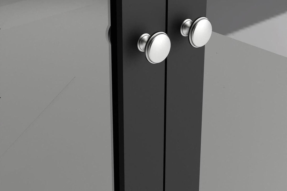Madrid China Cabinet 2 Doors + 3 Drawers In Matt Black